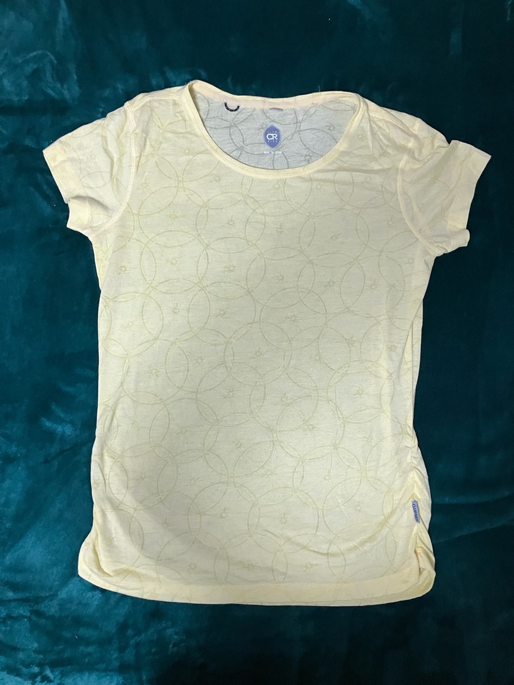 Club Ride Apparel Pale Yellow Short Sleeve Tee
